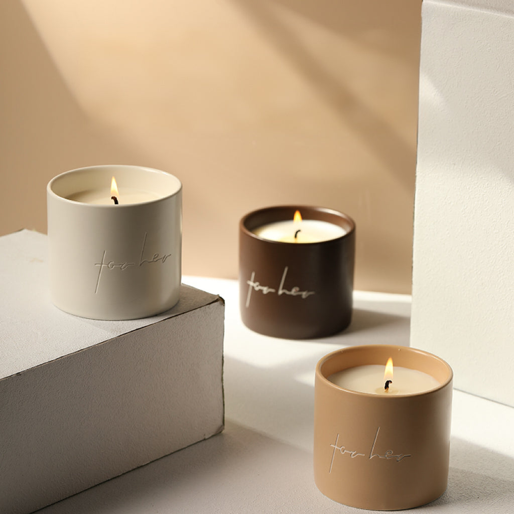 Scented Candles | Deep Forest Spice | in Ceramic Vessel